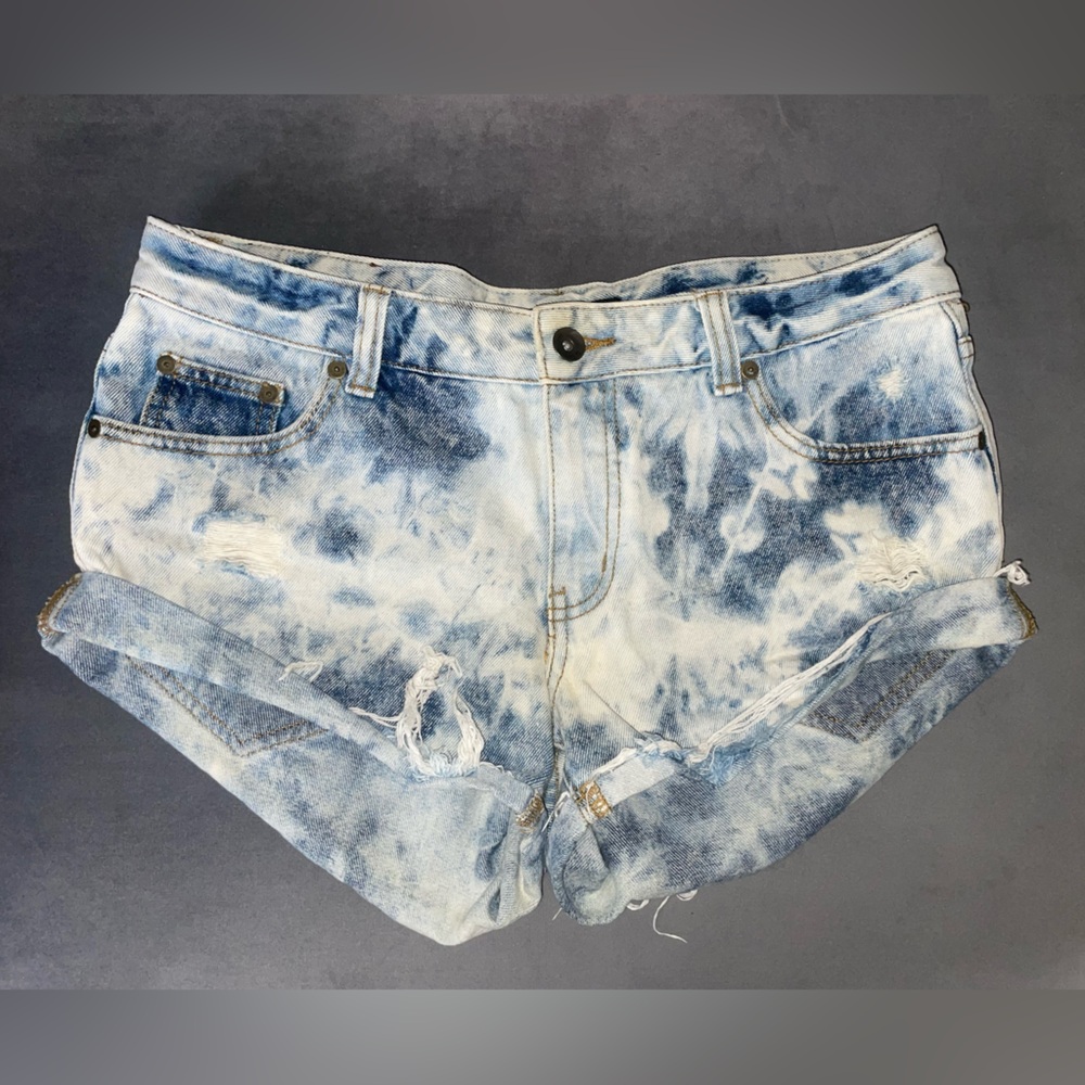Billabong Light Blue Tie-Dye Shorts
